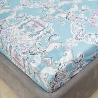 Простирадло на резинці Viluta Сатин Luxe 200х160х25 + 2 наволочки 50х70 SLR07