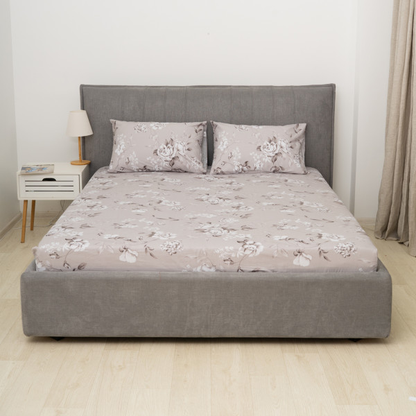 Простирадло на резинці Viluta Сатин Luxe 200х160х25 + 2 наволочки 50х70 SLR08