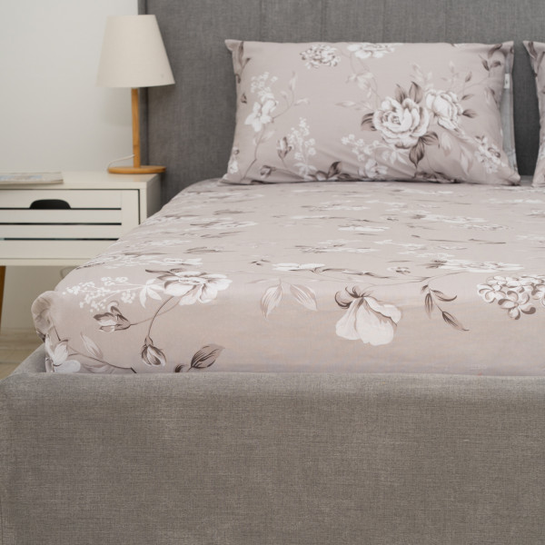 Простирадло на резинці Viluta Сатин Luxe 200х160х25 + 2 наволочки 50х70 SLR08