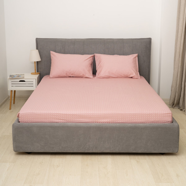 Простирадло на резинці Viluta Сатин Luxe 200х160х25 + 2 наволочки 50х70 SLR09