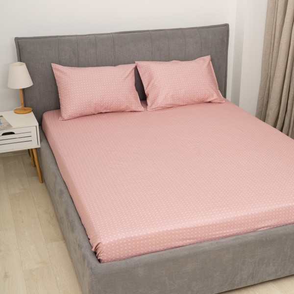 Простирадло на резинці Viluta Сатин Luxe 200х160х25 + 2 наволочки 50х70 SLR09