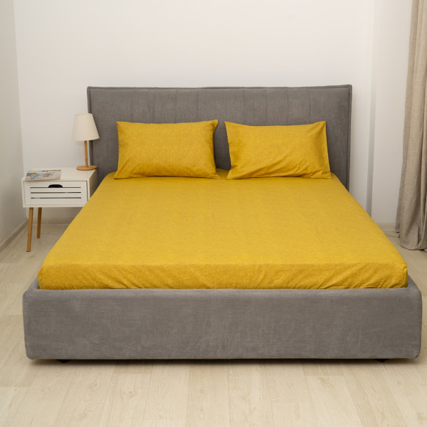 Простирадло на резинці Viluta Сатин Luxe 200х160х25 + 2 наволочки 50х70 SLR10