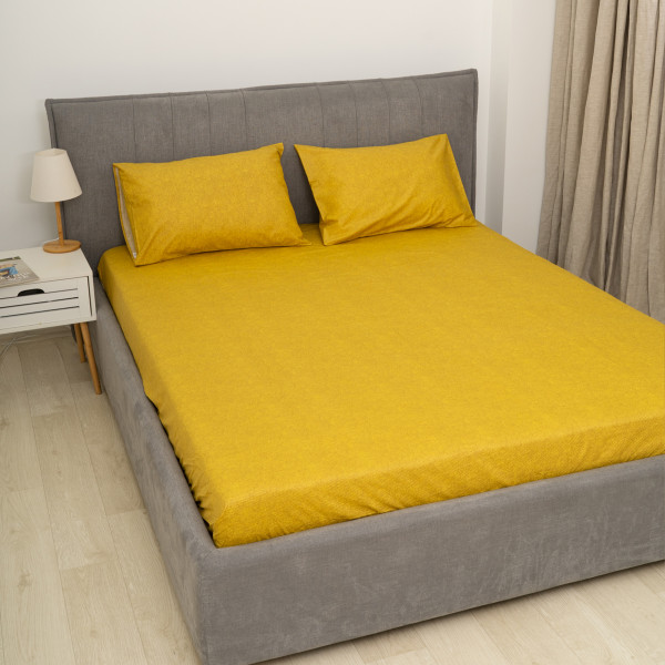 Простирадло на резинці Viluta Сатин Luxe 200х160х25 + 2 наволочки 50х70 SLR10