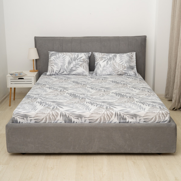 Простирадло на резинці Viluta Сатин Luxe 200х160х25 + 2 наволочки 50х70 SLR11