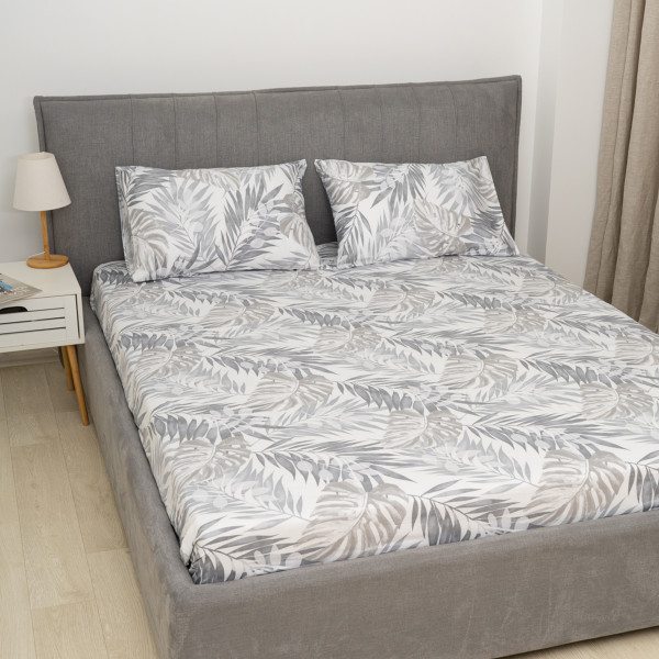 Простирадло на резинці Viluta Сатин Luxe 200х160х25 + 2 наволочки 50х70 SLR11