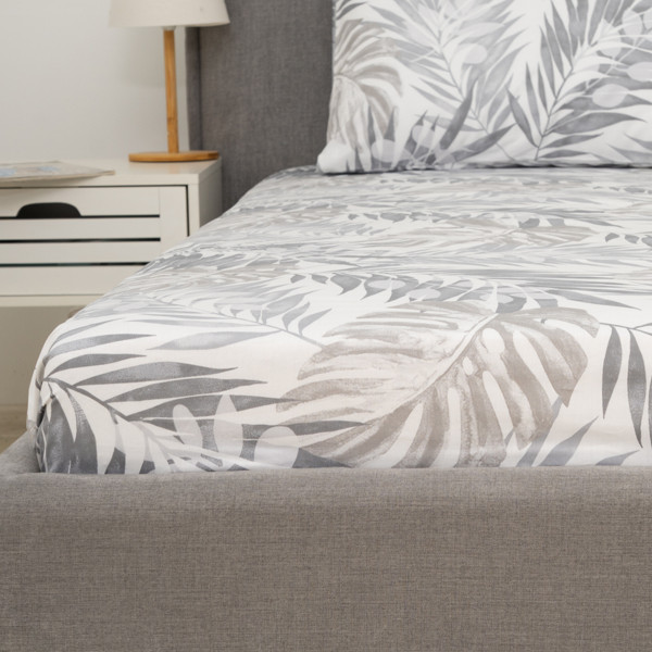 Простирадло на резинці Viluta Сатин Luxe 200х160х25 + 2 наволочки 50х70 SLR11