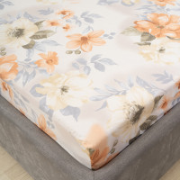 Простирадло на резинці Viluta Сатин Luxe 200х160х25 + 2 наволочки 50х70 SLR12