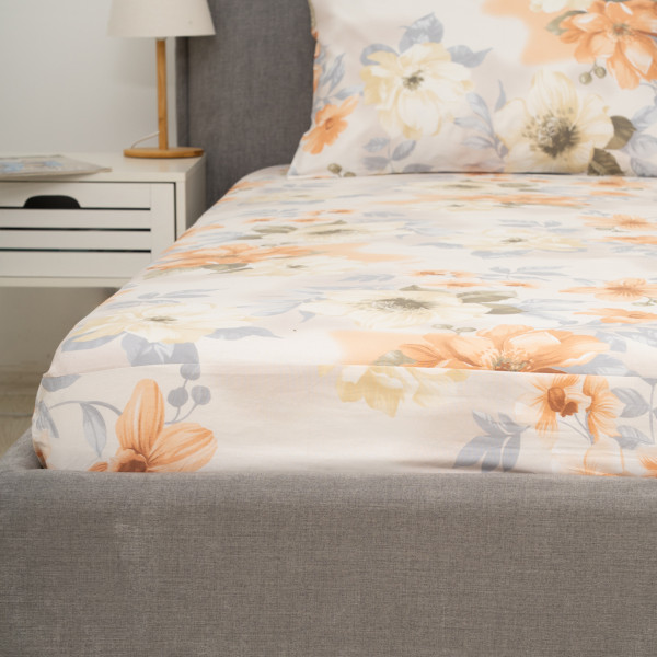 Простирадло на резинці Viluta Сатин Luxe 200х160х25 + 2 наволочки 50х70 SLR12