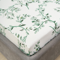 Простирадло на резинці Viluta Сатин Luxe 200х160х25 + 2 наволочки 50х70 SLR13