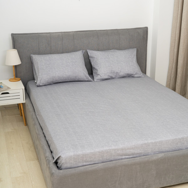 Простирадло на резинці Viluta Сатин Luxe 200х160х25 + 2 наволочки 50х70 SLR15