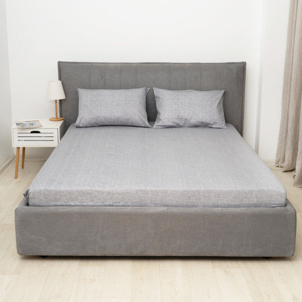 Простирадло на резинці Viluta Сатин Luxe 200х160х25 + 2 наволочки 50х70 SLR15