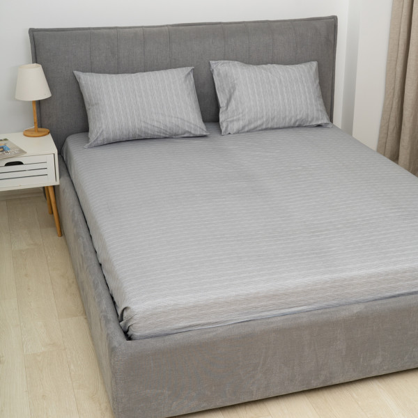 Простирадло на резинці Viluta Сатин Luxe 200х160х25 + 2 наволочки 50х70 SLR16