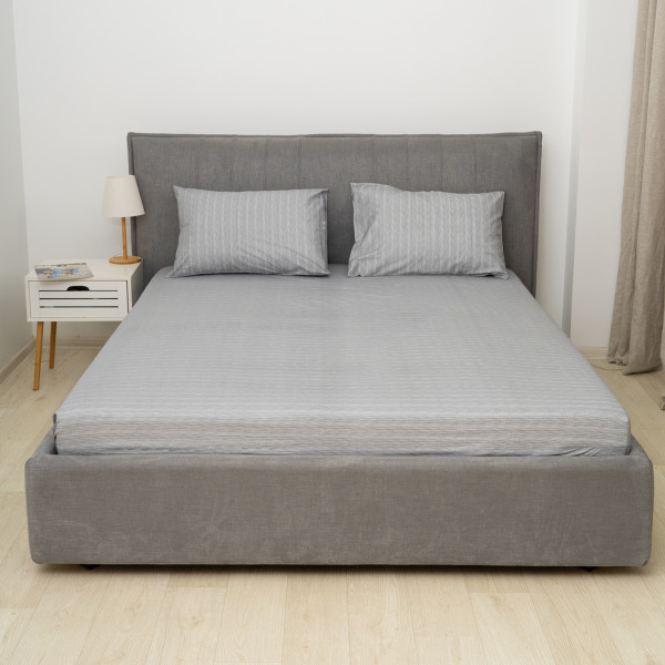 Простирадло на резинці Viluta Сатин Luxe 200х160х25 + 2 наволочки 50х70 SLR16