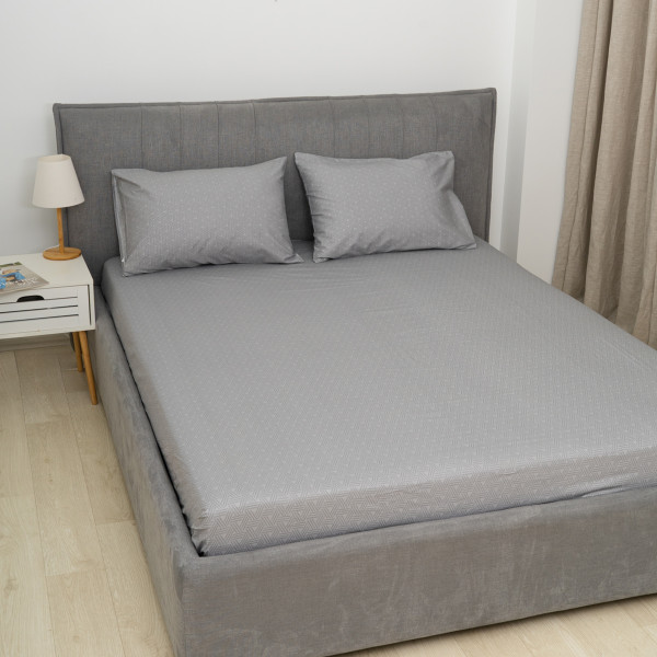 Простирадло на резинці Viluta Сатин Luxe 200х160х25 + 2 наволочки 50х70 SLR17