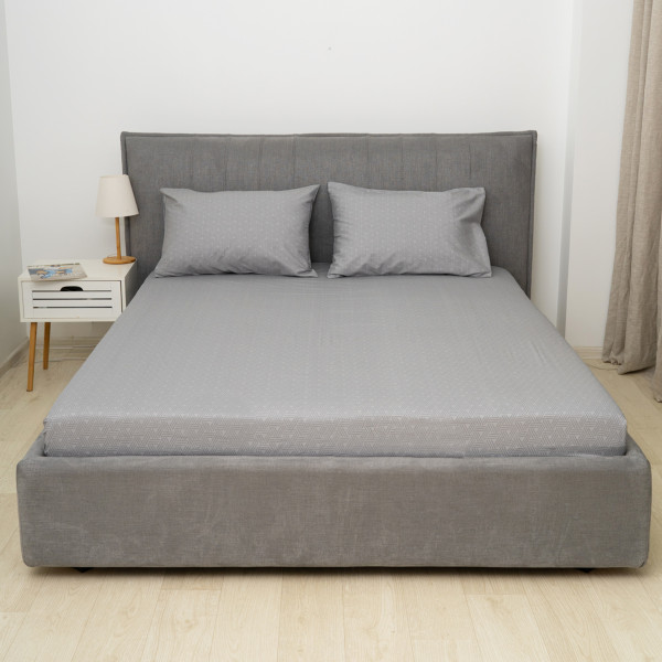 Простирадло на резинці Viluta Сатин Luxe 200х160х25 + 2 наволочки 50х70 SLR17