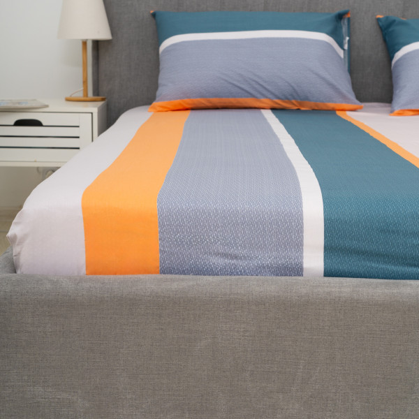 Простирадло на резинці Viluta Сатин Luxe 200х160х25 + 2 наволочки 50х70 SLR18