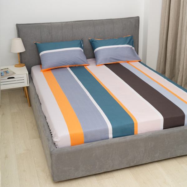 Простирадло на резинці Viluta Сатин Luxe 200х160х25 + 2 наволочки 50х70 SLR18