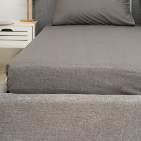 Простирадло на резинці Viluta Сатин Luxe 200х160х25 + 2 наволочки 50х70 SLR20