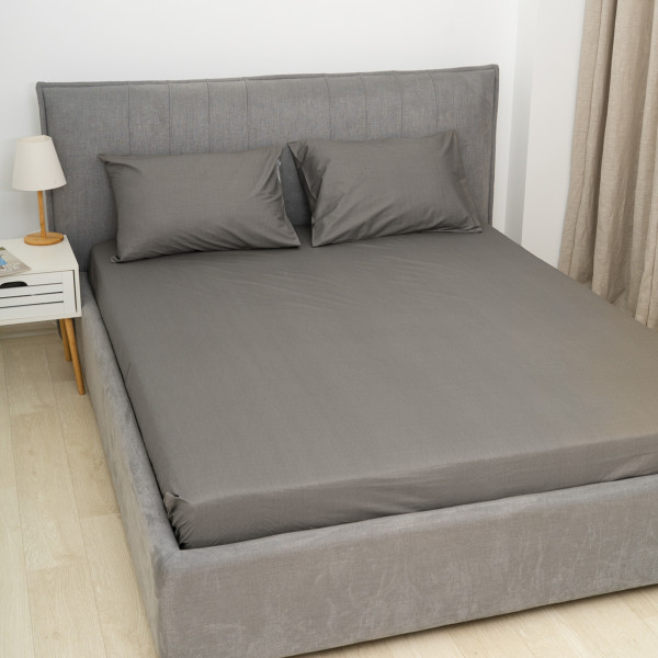 Простирадло на резинці Viluta Сатин Luxe 200х160х25 + 2 наволочки 50х70 SLR20