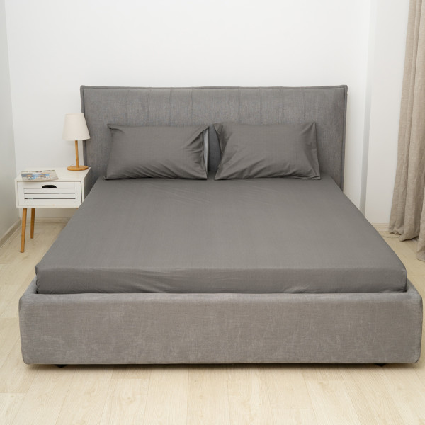 Простирадло на резинці Viluta Сатин Luxe 200х160х25 + 2 наволочки 50х70 SLR20