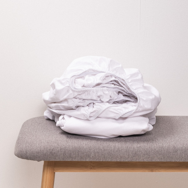 Простирадло на резинці Viluta Сатин Люкс 160х200+25 Білий