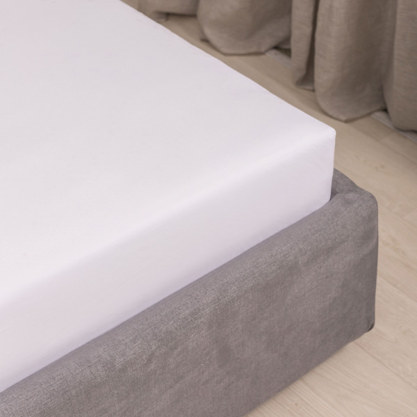 Простирадло на резинці Viluta Сатин Люкс 160х200+25 Білий