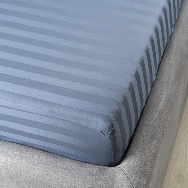 Простынь на резинке Viluta Сатин Stripe 160х200+25 67