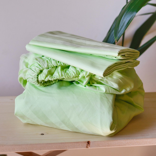 Простынь на резинке Сатин Stripe 140х200+25 69