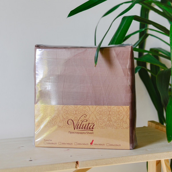 Простынь на резинке Сатин Stripe 180х200+25 75