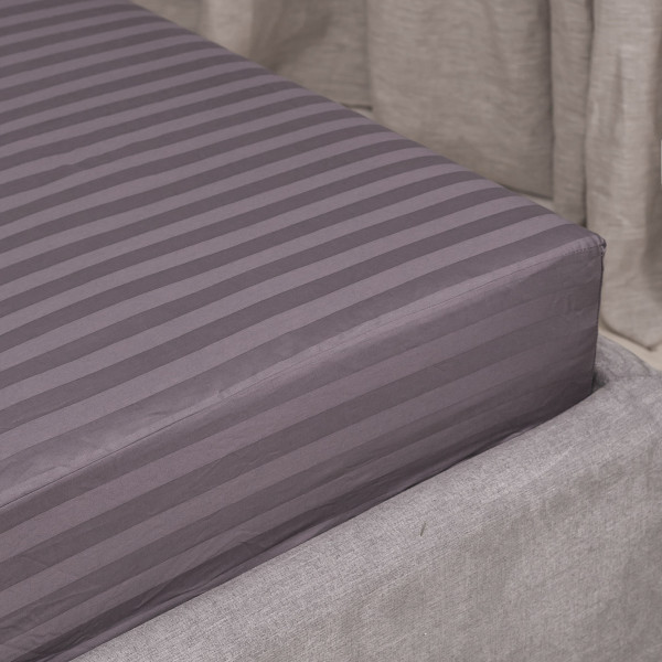 Простынь на резинке Viluta Сатин Stripe 140х200+25 76