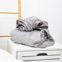 Простынь на резинке Сатин Stripe 160х200+25 80