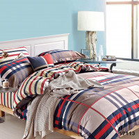 Комплект постільної білизни Viluta Євро Ранфорс 17113 з простирадлом на резинці 160х200