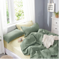 Комплект постельного белья Viluta Двуспальный Ранфорс 20117 с простыней на резинке 160х200