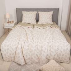 Комплект постельного белья Viluta Евро Ранфорс 22205 с простыней на резинке 160х200