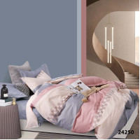 Комплект постільної білизни Viluta Євро Ранфорс 24250 з простирадлом на резинці 160х200