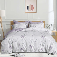 Комплект постільної білизни Viluta Євро Ранфорс 24253 з простирадлом на резинці 180х200