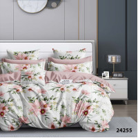 Комплект постельного белья Viluta Евро Ранфорс 24255 с простыней на резинке 160х200
