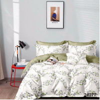 Комплект постільної білизни Viluta Євро Ранфорс 24277 з простирадлом на резинці 160х200