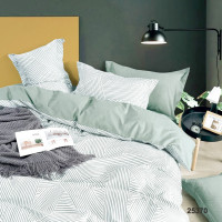 Комплект постельного белья Viluta Евро Ранфорс 25370 с простыней на резинке 160х200