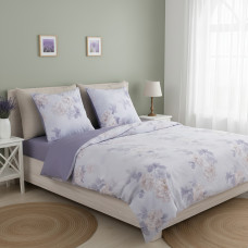 Комплект постельного белья Viluta Евро Ранфорс 25400 с простыней на резинке 160х200