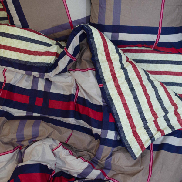 Комплект постельного белья Viluta Евро Ранфорс 17113 с простыней на резинке 160х200