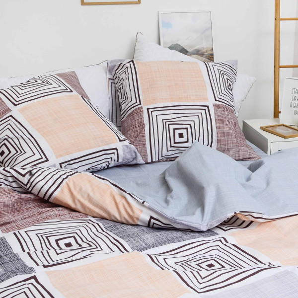 Комплект постільної білизни Viluta Двоспальний Ранфорс 20133 з простирадлом на резинці 160х200