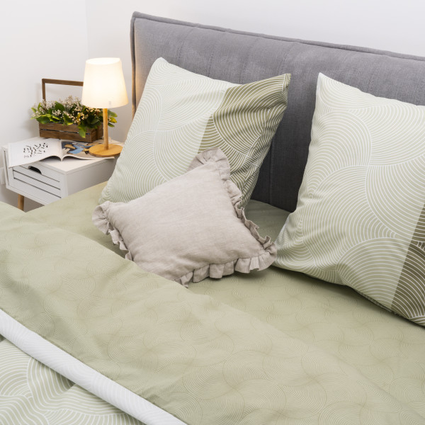 Комплект постельного белья Viluta Евро Ранфорс 24260 с простыней на резинке 180х200