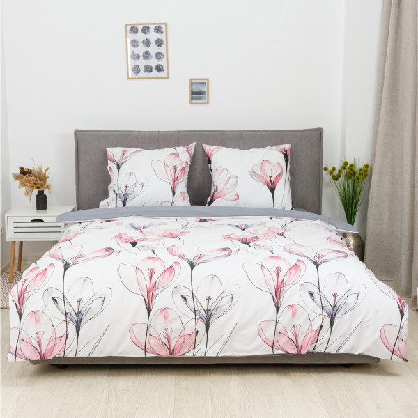 Комплект постельного белья Viluta Евро Ранфорс 24325 с простыней на резинке 180х200