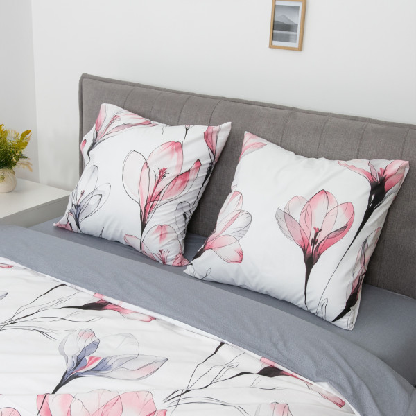 Комплект постельного белья Viluta Евро Ранфорс 24325 с простыней на резинке 180х200