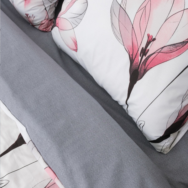 Комплект постельного белья Viluta Евро Ранфорс 24325 с простыней на резинке 180х200