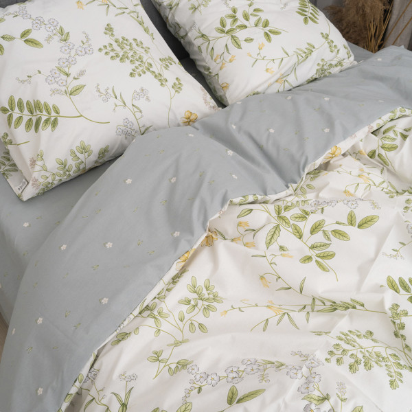 Комплект постельного белья Viluta Евро Ранфорс 24326 с простыней на резинке 180х200