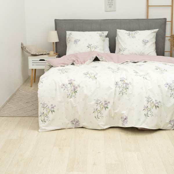 Комплект постельного белья Viluta Евро Ранфорс 24345 с простыней на резинке 160х200