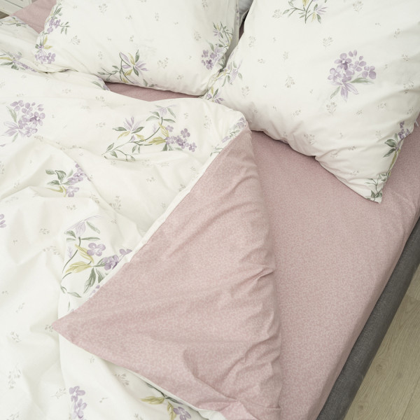 Комплект постельного белья Viluta Евро Ранфорс 24345 с простыней на резинке 160х200