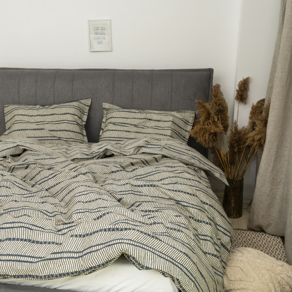  Полукомплект постельного белья Viluta Евро Сатин Deluxe (Пододеяльник 200х220 + наволочки 50х70 - 2 шт.) 011